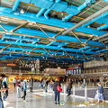 Ground floor public area of Centre Pompidou with cinema, shops and cafes